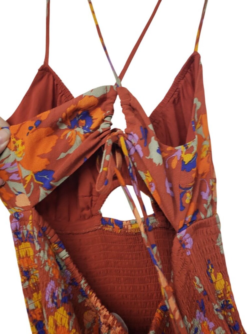 L Space Calla Maxi Dress M Medium Strappy Back Beachy Resort Floral Print - Picture 4 of 12